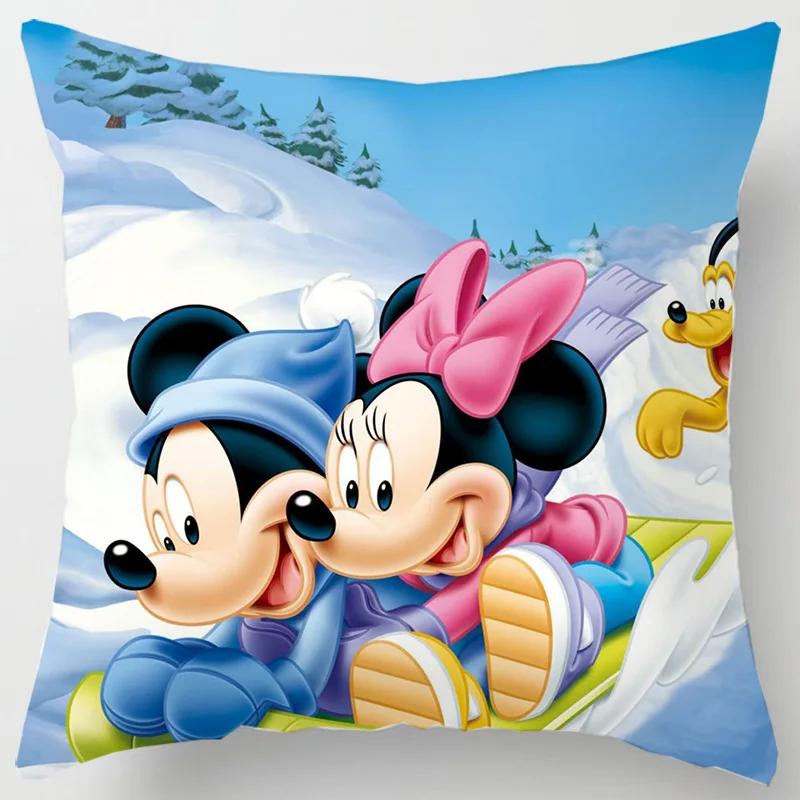 Disney Pillowcase Mickey Minnie Mouse Pillow Case \ Toys Home Decoration Gift 45x45cm