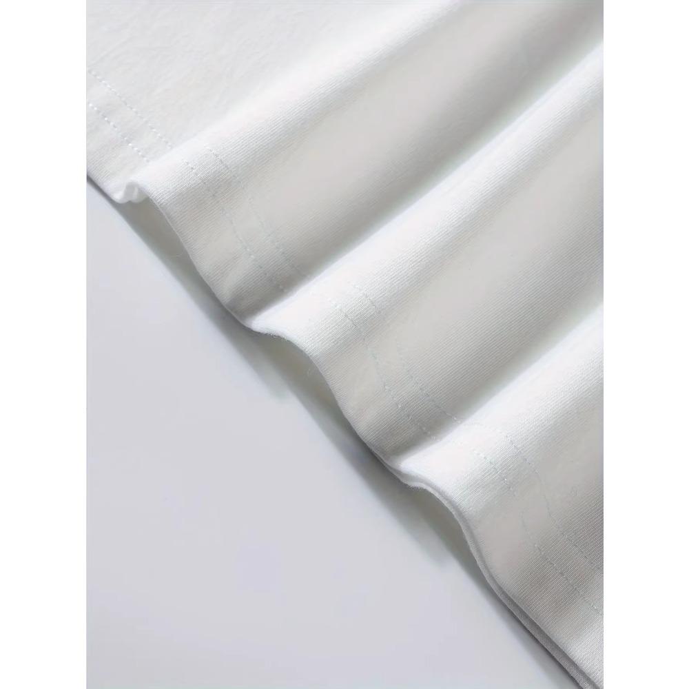 100% Cotton Men's Summer Casual A-letter Poker Pattern Print Loose Size Round Neck Short Sleeved T-shirt+shorts Set