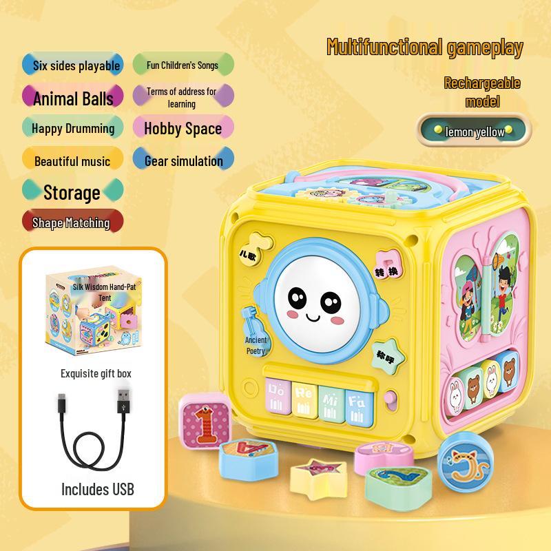 Multifunctional Baby & Toddler Educational Sound & Light Story Machine Drum