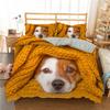 Yellow Wool Pet Dog Dekbedovertrek Duvet Cover Dachshunds French Dog Quilt Cover For Teen, Single,double Bed Spread Set Complete