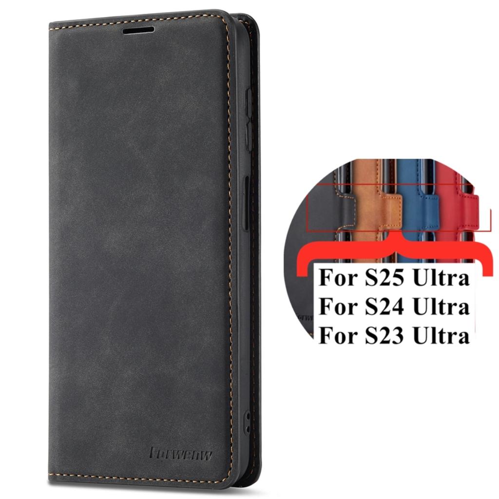 Flip Leather Case For Samsung Galaxy S26 S25 S24 Ultra S23 FE Plus A17 A57 A16 A36 A56 A15 A25 A35 A55 A14 A34 A54 Wallet Cover