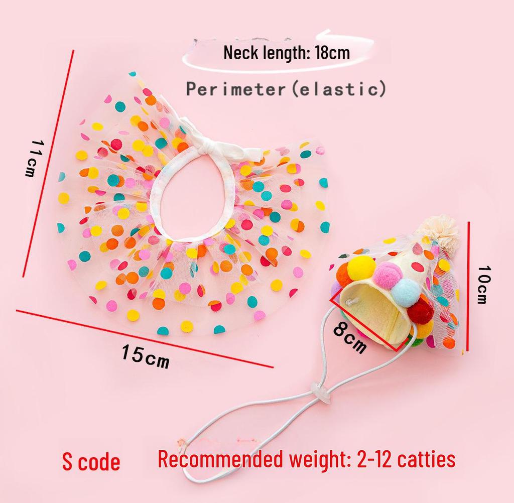 Pet Birthday Dress-Up Bib & Hat Set