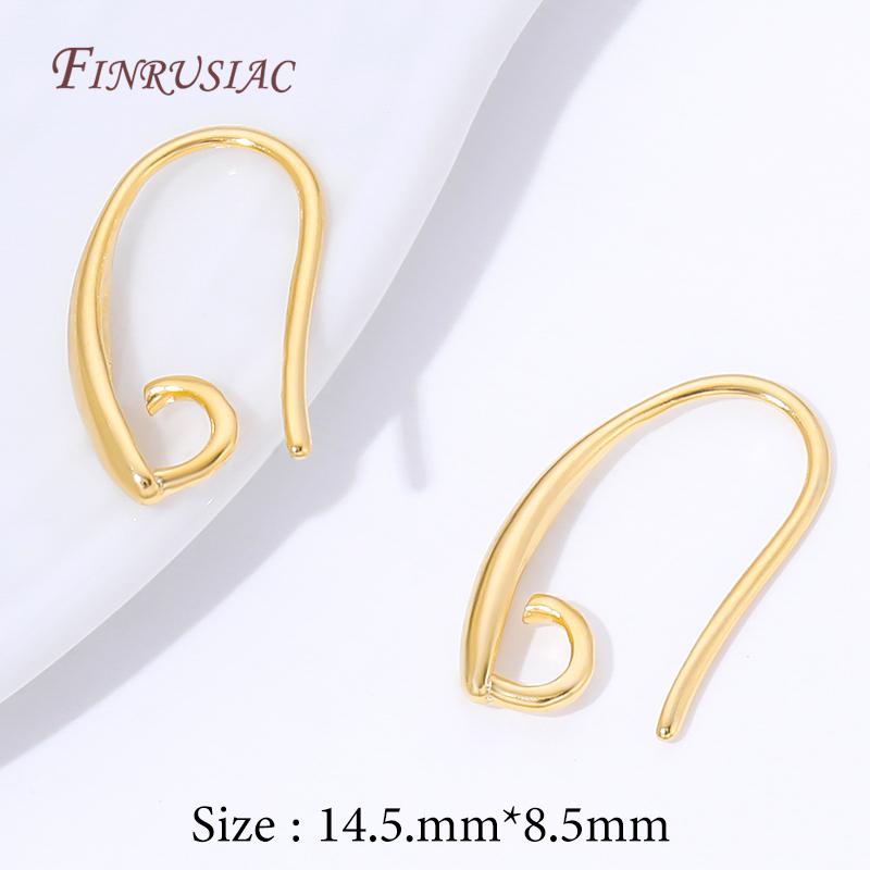 18K Gold Plated Earring Hooks,Hypoallergenic Ear Wires with Open Loop,DIY Jewelry Making Findings For Earrings Craft Supplies