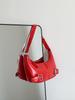 Y2K Retro Hobo Shoulder Armpit Bag for Women Pu Leather Maillard Style Underarm Bag Clutch Handbags for Travel Work Shopping Sac