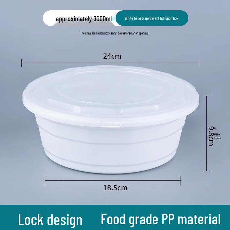 Sanbile Large Disposable Round Takeout Container