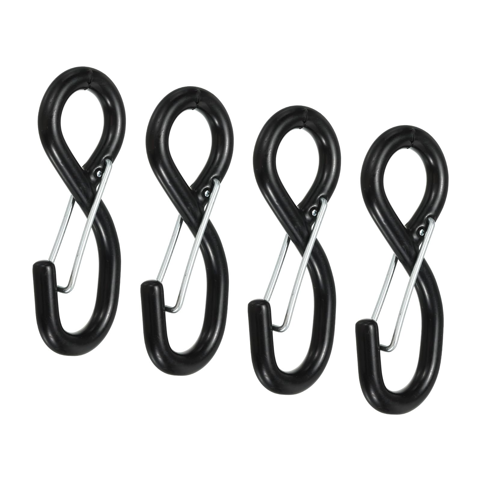 

uxcell Ratchet Strap S-Hook with Latch, Load Capacity 1763 lbs, 25mm Tie-Down Strap, Webbing for Car, Truck, Trailer, 4 Pieces