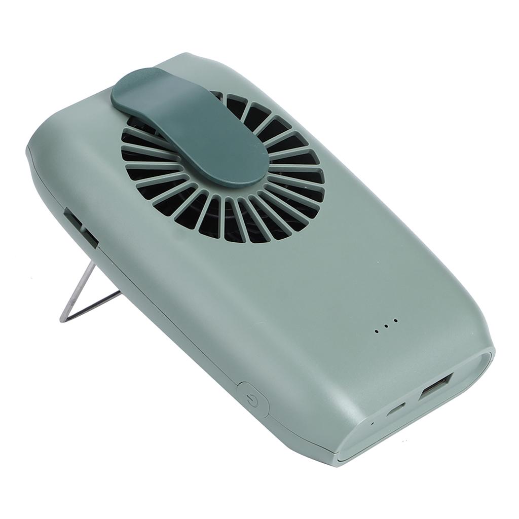 5V USB Powered Portable Mini Fan Hanging Waist Wrist Desktop Fan for Home Outdoor SportsGreen
