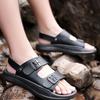 Men Dual-purpose Slippers High Quality Leather Sandals Fashion Casual Beach Shoes Summer Open Toe Sandals for Men Designer Slies