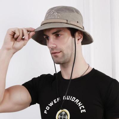 New Outdoor Bucket Hat Men Summer Breathable Panama Cap Cotton Jungle Fishing Mesh Hat Hiking Beach Sun Protector Caps For Men