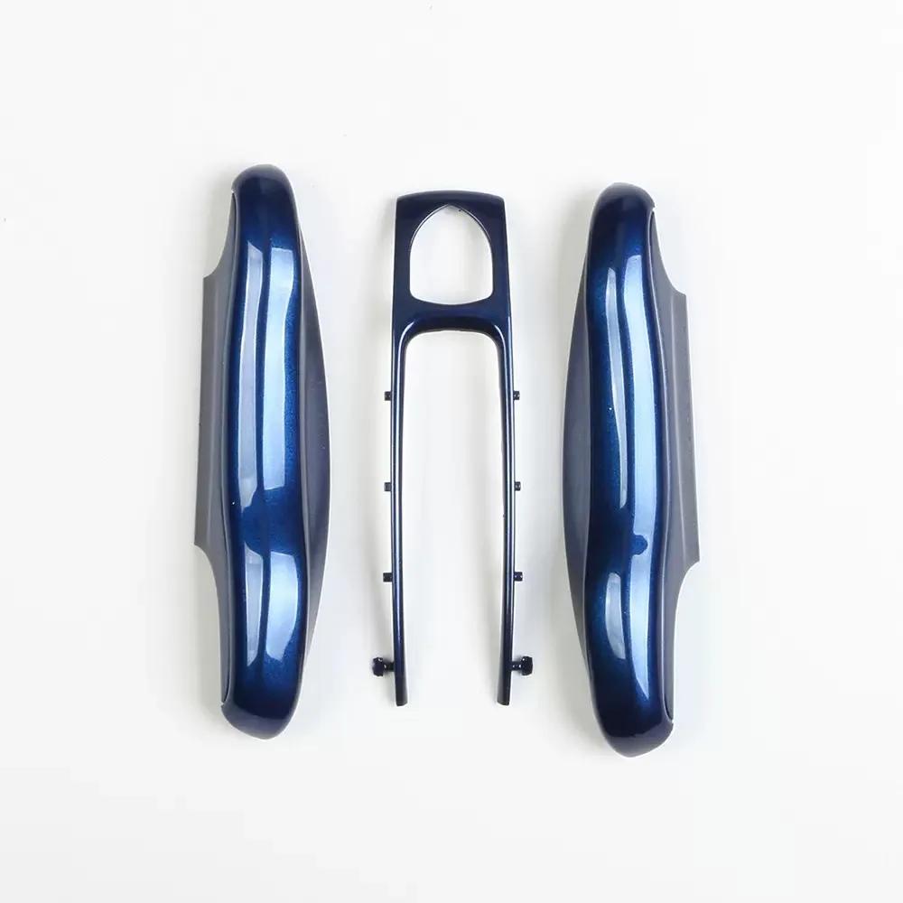Car Key Case Gentian Blue Remote Control Fob Protective Shell For Porsche Macan Panamera Taycan Cayman Cayenne 911 718 Boxster