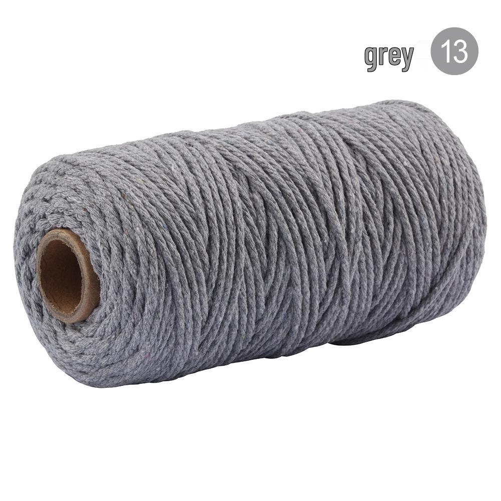 3mm Single-Color Cotton Rope for DIY Weaving - 2mm Thick Tapestry and Binding Thread