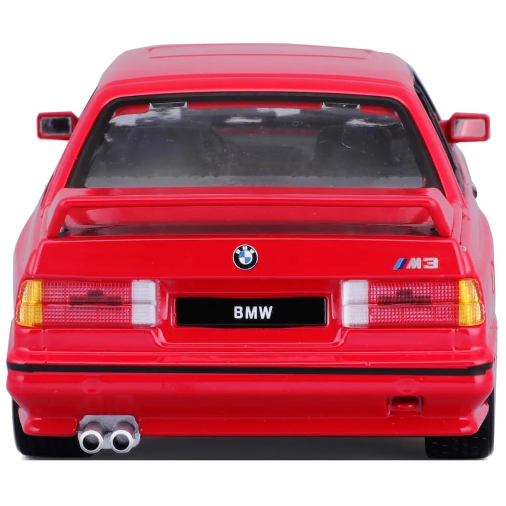 Bburago 1/24 Scale BMW M3 (E30) 1989 Red Diecast Model Car, 1:24 Scale 1988 BMW 3 Series M3 18-21100 RD