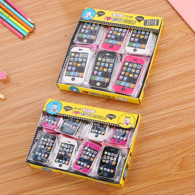 1PCS Kreative Schreibwaren Cartoon iPhone Radiergummi Grundschule Preise Geschenk Nette kinder Radiergummi