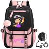 Large Capacity Schoolbag with Shoulder Strap; Student Three-piece Pencil Case Set