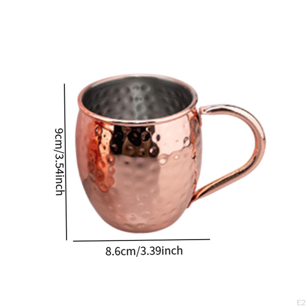 Mule Tasse Wasser zum Trinken Cocktails mit Griff Gehämmert Gekühlte Getränke Café