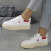 Fashion Fashion Mix Color Skateboard Shoes Women 2025 Autumn Round Toe Thick Bottom Lace Up Sneakers Comfort Non Slip Casual Shoes