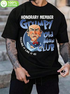 Grumpy Old for Man Club Honorary Member Graphic Tshirt - ...