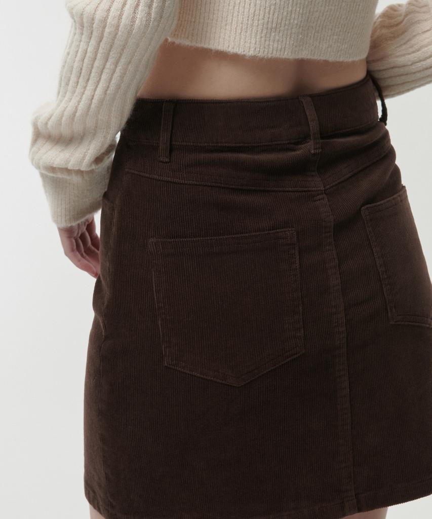 Musinsa Standard Woman Women'S Corduroy Mini Skirt [Brown]