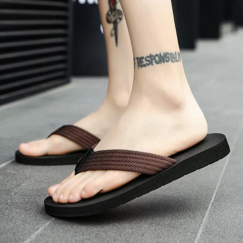 Fashion 2025 Men Flip-flops Men's Beach Slippers For Droping Shipping Size 40-45