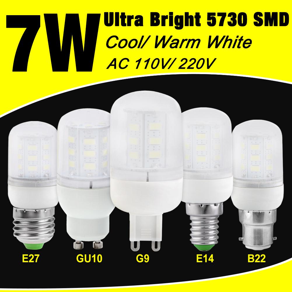 E27 B22 E14 LED Corn Bulb Light Droplight Lighting Downlight High Bright 5730 SMD E27 B22 G9 G10 E14 LED Corn Lamp Light