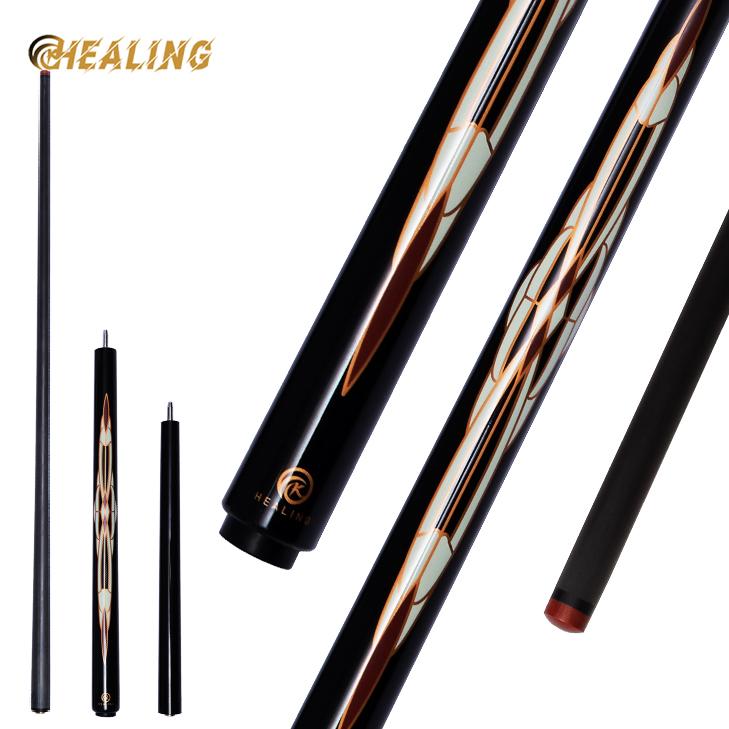 OKHEALING 3 Pieces 12.9mm Tip Break-Jump Cue Black Technology Carbon Fiber Shaft Butt 147cm 20~22oz Radial Pin Billiard Cue Pool Game Cues