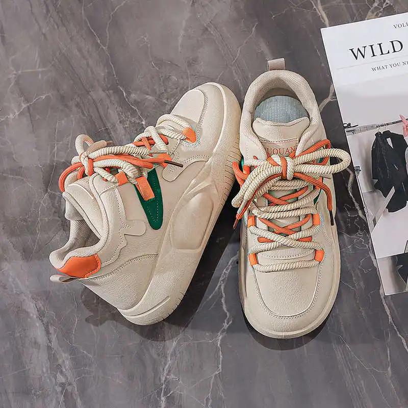 Fashion Platform Khaki Summer Sneakers Women Casual Loafers For Woman Kawaii Shoes Sport Vzuttya Tenis On Sale Snekaers Casuals