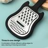 Handheld Fruit Grater Stainless Guitar Shape Metal Cheese Grater Comfortable Grip Kitchen Grater Fruit Pulp Crusher For Citrus