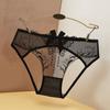 Thin Flower Mesh Transparent Panties Low Waist Butterfly Embroidery Mesh Thong  Women