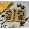 Verzauberte Pilze Leder Journal – Handgefertigtes botanisches Notizbuch mit Vintage-Schloss – Buch der Schatten – Grimoire Journal