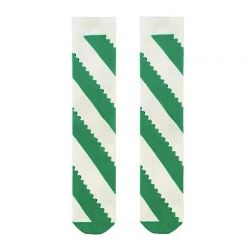 College Style Women Middle Tube Socks Japanese Cute Harajuku Hollow Out Breathable Stripes Vintage Streetwear Hosiery