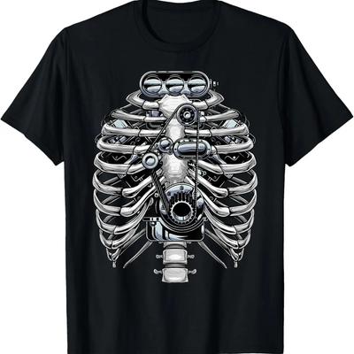 Mechanic Car Engineer Skeleton Mechanics T-Shirt