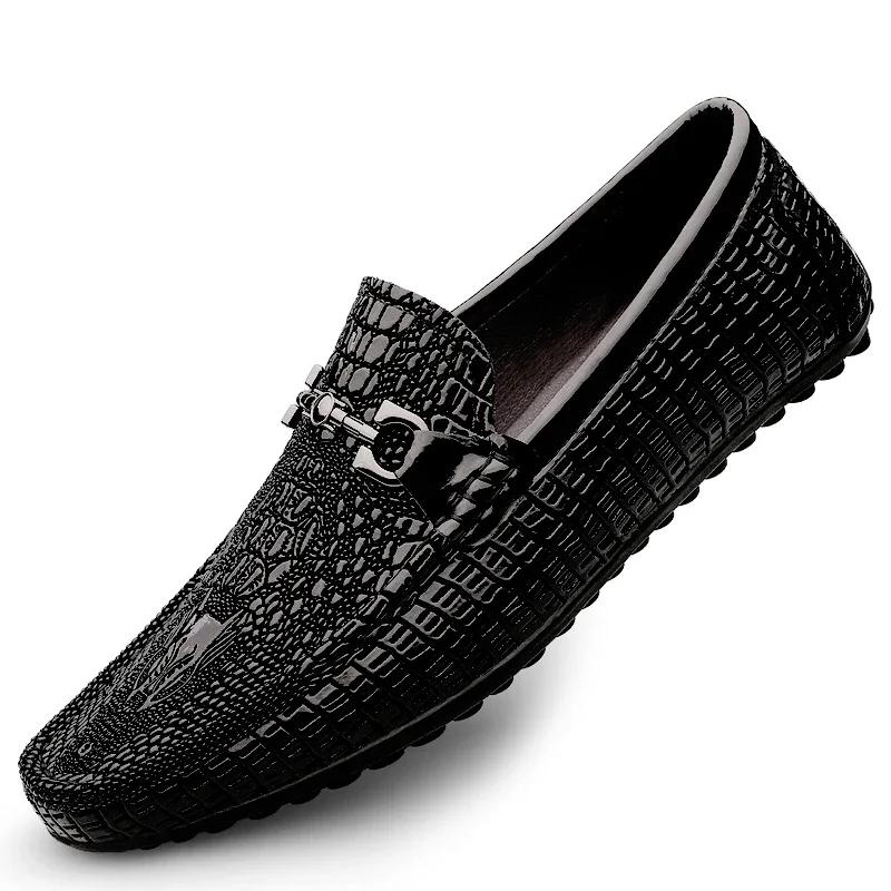 

Luxury Brand Men Loafers Soft Moccasins High Quality Spring Autumn Genuine Leather Shoes Men Flats Driving Shoes 44