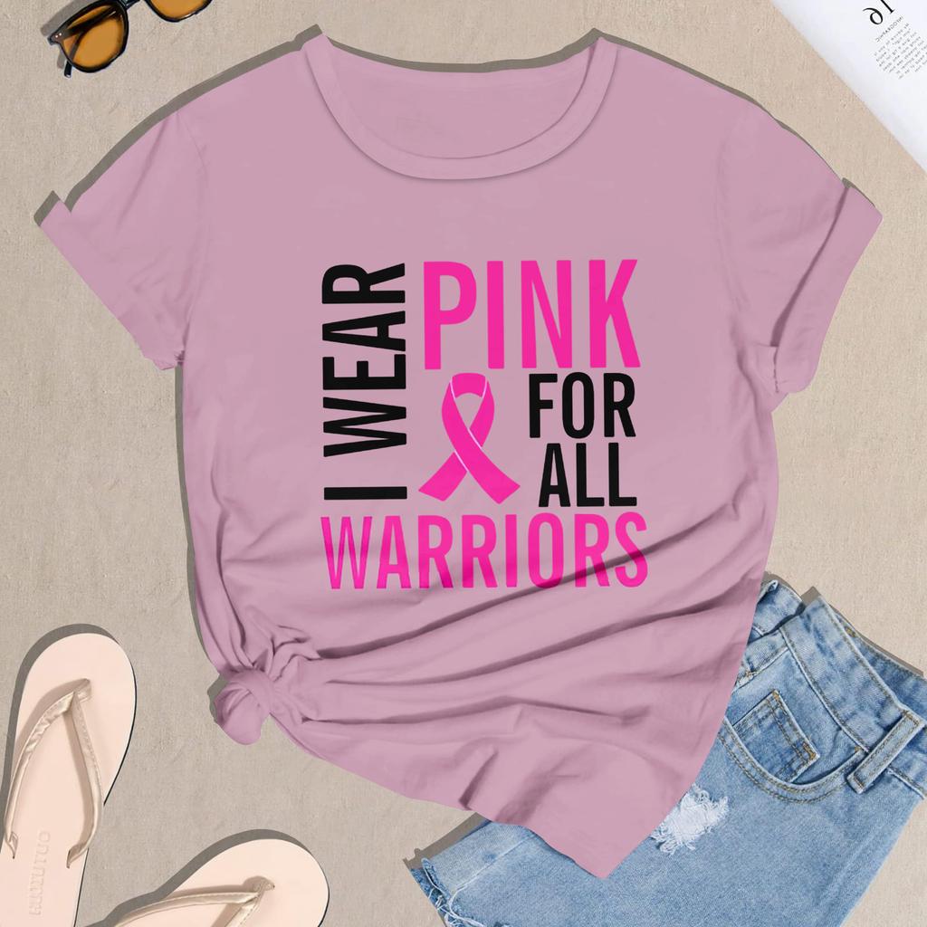 Women's Casual Halloween Breast Print T-Shirt Round Neck Pullover Short Sleeve Top