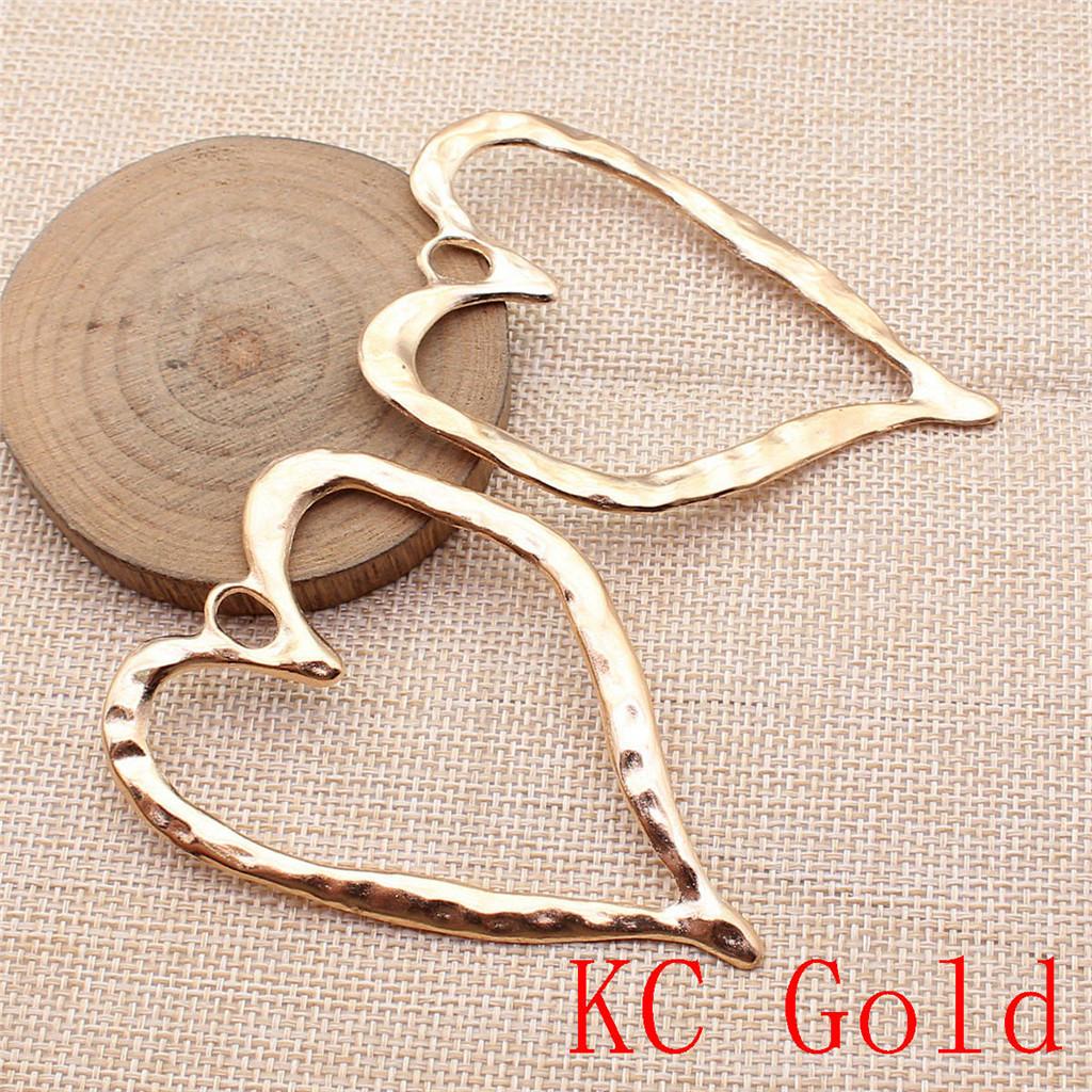 Big Heart Shaped Charms Pendant For Bracelet Necklace Jewelry Making Craft Findings