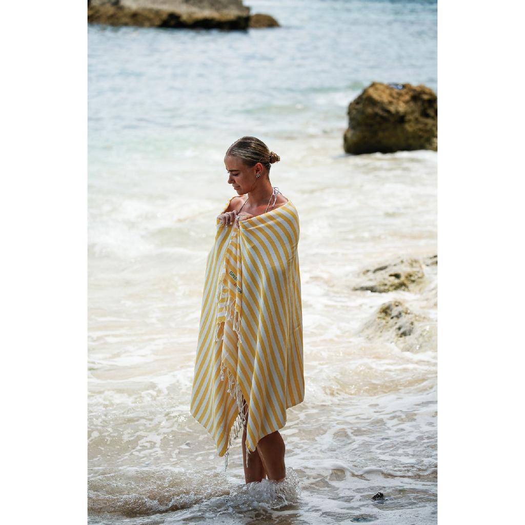 Organic Cotton Mare Peshtamal 90x180cm Tasseled Sand Beige