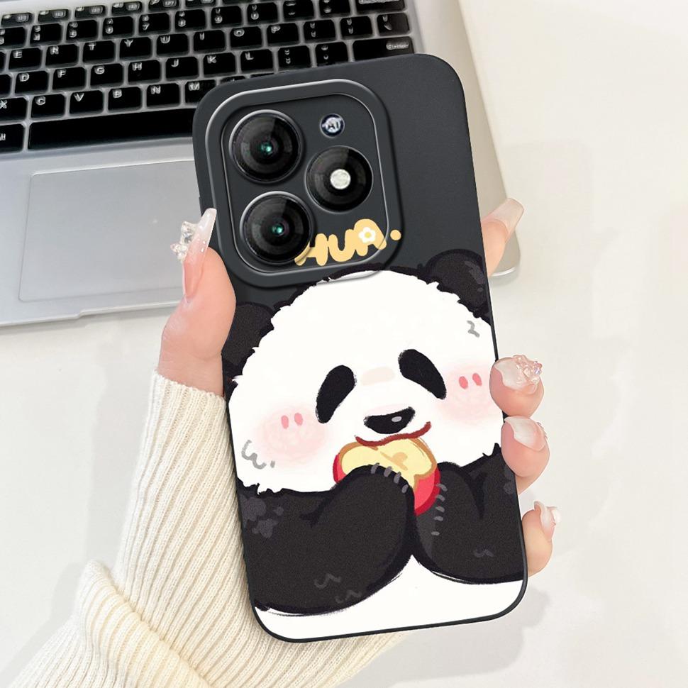 For ITEL A70 Case A665L Luxury Panda Painted Cover Silicone Soft TPU Phone Case For ITEL  A 70 80 A70 A80 ShockProof Back Cover