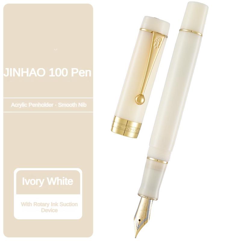 

JINHAO 100 Акриловая перьевая ручка Красивая зеленая подарочная ручка EF/F/M с конвертером Пишущие канцелярские принадлежности для офиса и школы EF
