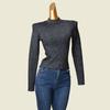 Fashion Style Half Turtleneck Gold and Silver Silk Fashionable Sweater Tops Autumn and Winter Inner Wear Flattering Figure Export Base Long Sleeves