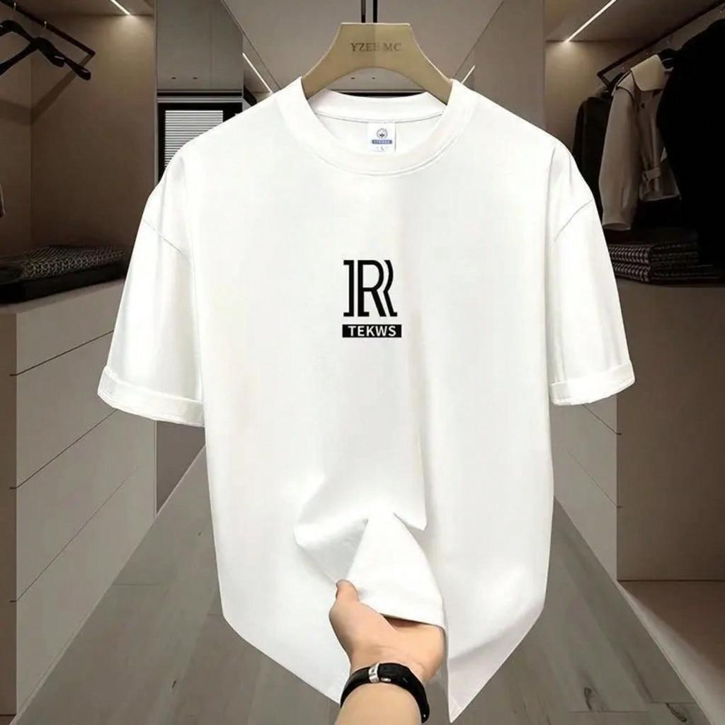 100% Cotton unisex's Summer Short-Sleeved T-Shirt, Plus-Size, Round Neck, Casual, Loose, Fashionable, Versatile T-Shirt.
