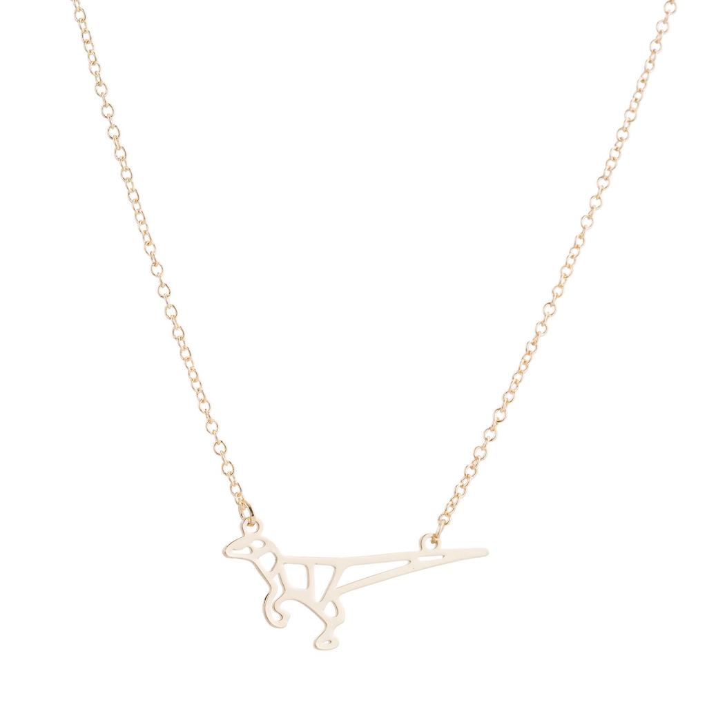 Elegant Women's Stainless Steel Origami Pendant Necklace