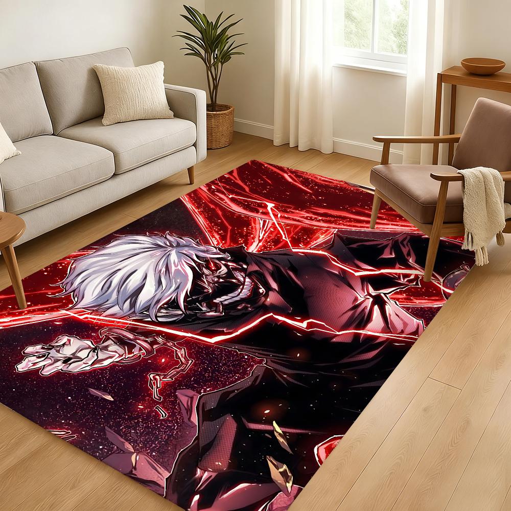 Tokyo Ghoul Floor Mat Soft Thickened Absorbent Non-Slip Bedroom Living Room Door Mat Home Decor Flannel Rugs