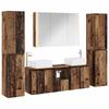 Bathroom Furniture Set 6 Pcs Reclaimed Wood Engineered Wood and Glass