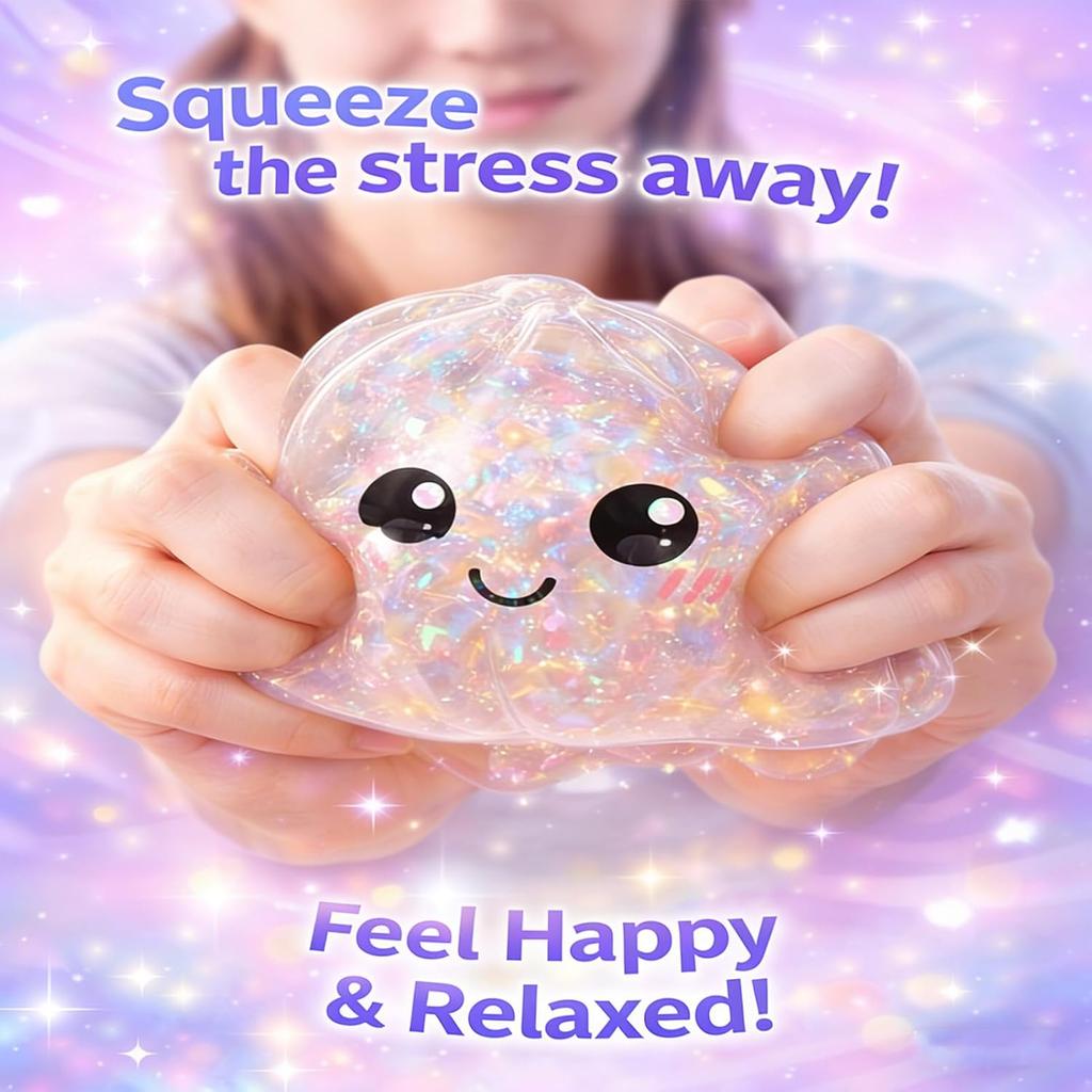 Glitter Pierożek Pierożek Squishy Glitter, Pierożki Squishy Glitter, Fidget Odstresowujący Lęk, Miękka Ciastolina do Ściskania Odstresowująca