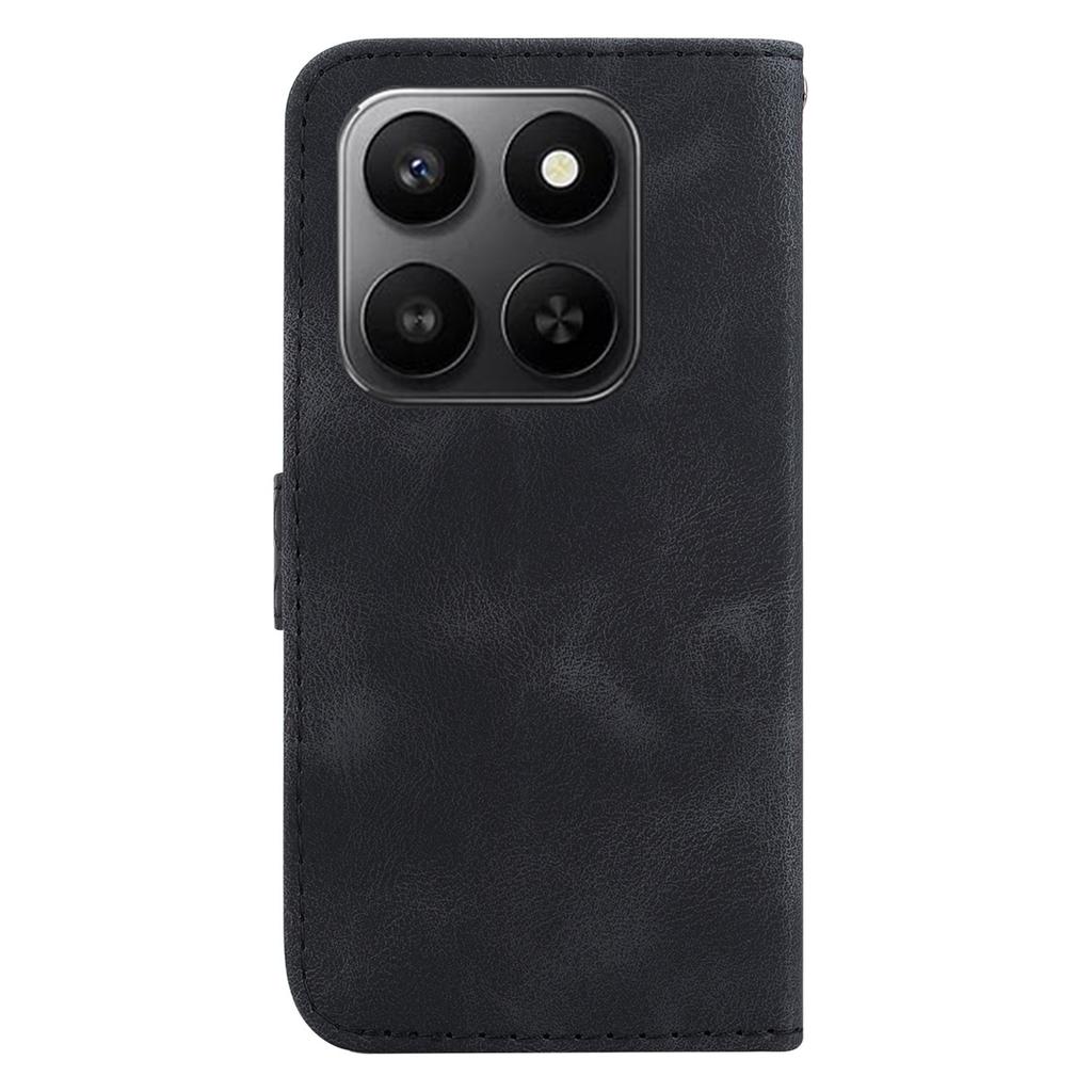 For Honor 400 Smart 5G/4G/X7d 4G Stand Case 7-Shaped Pattern Imprint Leather Phone Cover with Strap