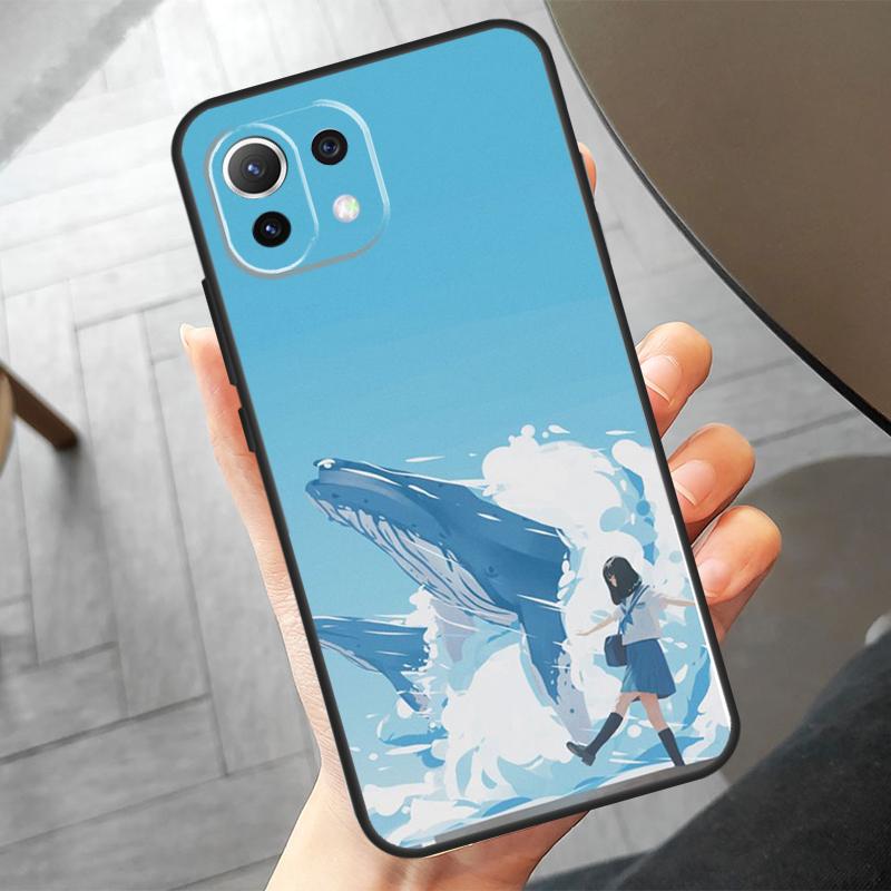 Whale Fish Wave Sea Case For Xiaomi 14 15 17 Ultra 13T 14T 15T Pro POCO F8 Ultra F7 F5 F6 X3 X5 X6 X7 Pro Cover