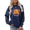 2025 Popular Printed Women's Sweater Crew Neck Guess Bear