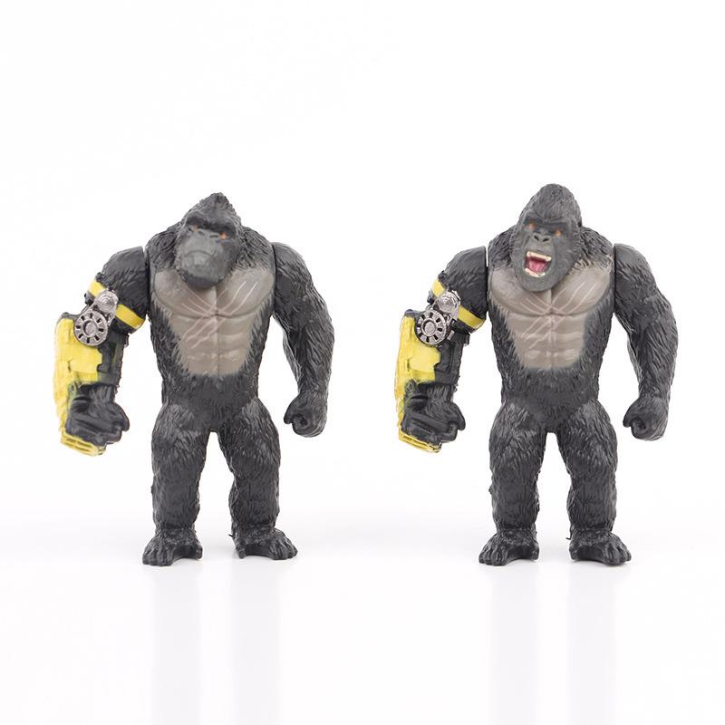 New Anime 6 Pcs/Set Godzilla VS King Kong 2 New Empire Monsters Movable Joints Action Figure PVC Model Doll Kids Birthday Toys