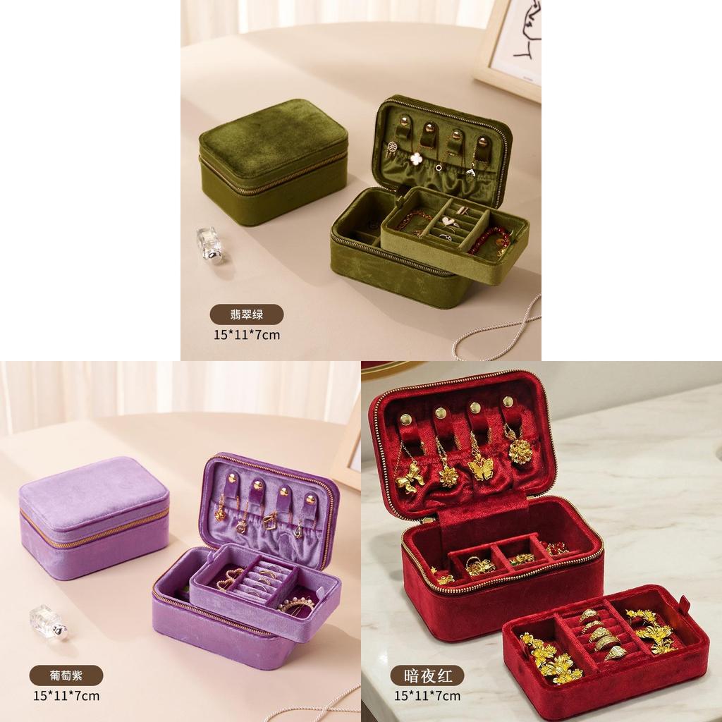 Premium Silk Like Jewelry Storage Case With Compact Design For Home And Travel Use