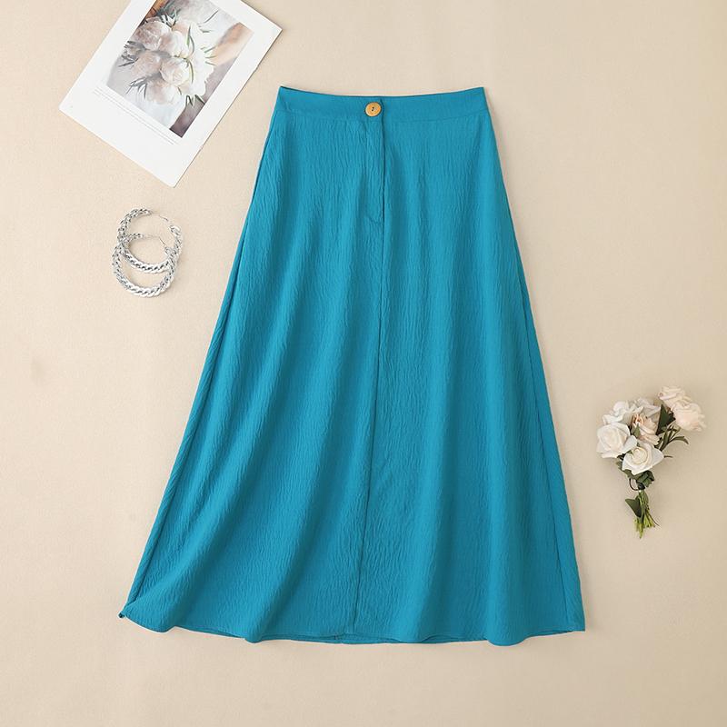 

ZANZEA Женские повседневные однотонные свободные длинные юбки S