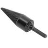 Wood splitter, carbon steel conical hexagonal shank, black, 1.26in.